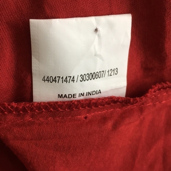 AVAASA Kurta Red Blue Size Medium - Picture 10 of 11